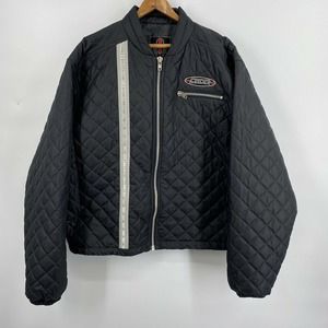 Spyder Black Quilted Mens Jacket Reflector Strip M